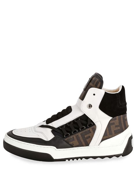 fendi woman sneakers|saks fendi high top sneakers.